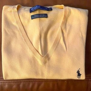 Yellow Ralph Lauren Polo Sweater Vest